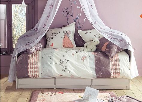 40 Children and nursery Interior Decor Ideas Purple Bedrooms, Big Girl Bedrooms, Purple Bedroom, Toddler Girl Room, Kids Bedroom Designs, Purple Rooms, Princess Room, Girly Room, Bed Canopy