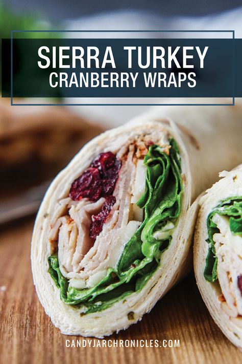 A craveable copycat wrap for a lunchtime win!  Honestly, I don't make wraps very often. But this Sierra Turkey Cranberry Wrap has me making the rolled sandwich on repeat. Turkey, cheddar, lettuce, cranberries and cream cheese, get wrapped together and dipped in a sweet onion vinaigrette to create an undeniably delicious lunch!  #turkeywrap #wrapsandwich #turkeysandwich #eatlunch via @Candy Jar Chronicles Turkey Lunch Meat Ideas, Onion Vinaigrette, Best Tuna Salad Recipe, Turkey Cranberry, Turkey Wraps, Medicine Tips, Wrap Recipe, Boars Head, Healthy Food Facts