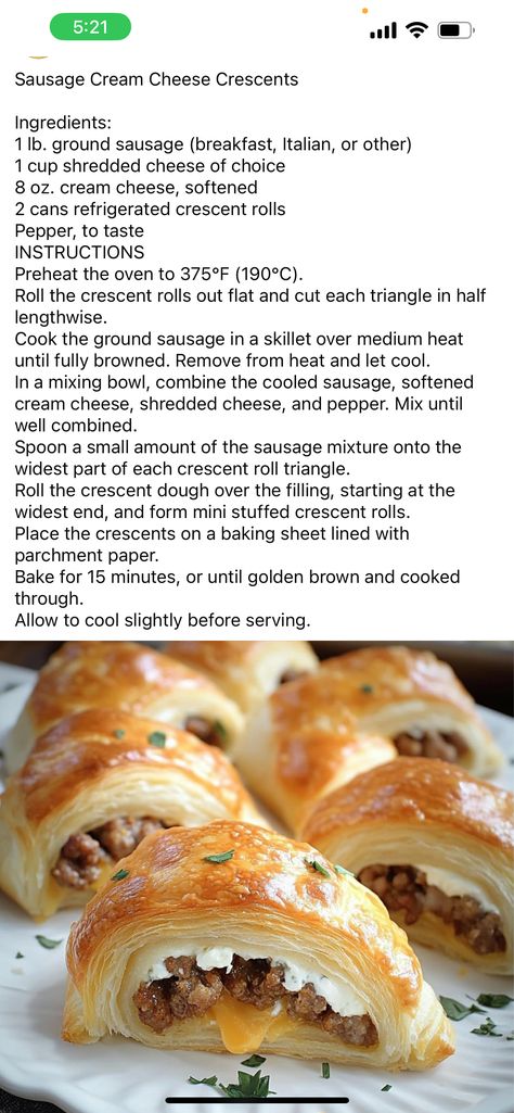 Football Breakfast Ideas, Crosaint Ideas, Sandwiches Party, Crossiant Recipes, Ground Sausage, Soften Cream Cheese, Crescent Rolls, Sausage Breakfast, Breakfast Ideas