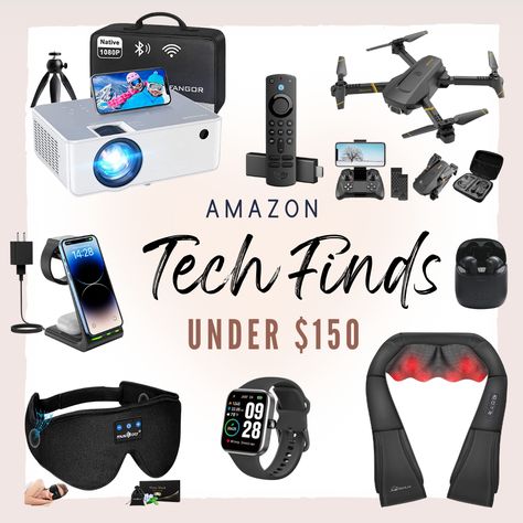 Amazon Tech Finds Under $150. All of my favourite Amazon tech gadgets to go in the amazon must haves folder! Amazon Gadget, Advance Technology, Cool Gadgets On Amazon, Coolest Gadgets, Amazon Must Haves, Digital Lifestyle, Must Have Gadgets, Tech Innovation, Amazon Gadgets