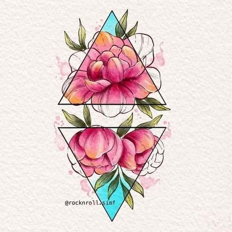 Modern Rose Tattoo, Rose Flowers Drawing, Rose Digital Art, Pot Drawing, Backpiece Tattoo, Rose Artwork, Geometric Sleeve Tattoo, Arte Aesthetic, Tatuaje A Color