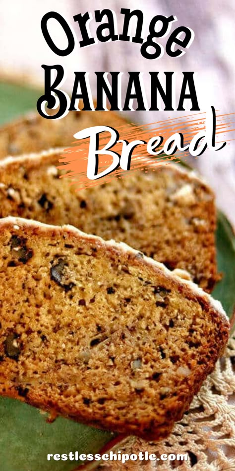 Banana Bread With Orange Juice Recipe, Chocolate Orange Banana Bread, Chocolate Orange Spiced Banana Bread, Banana Orange Bread, Orange Banana Bread, Easy Homemade Banana Bread, Fall Bread, Fall Bread Recipes, Tea Breads