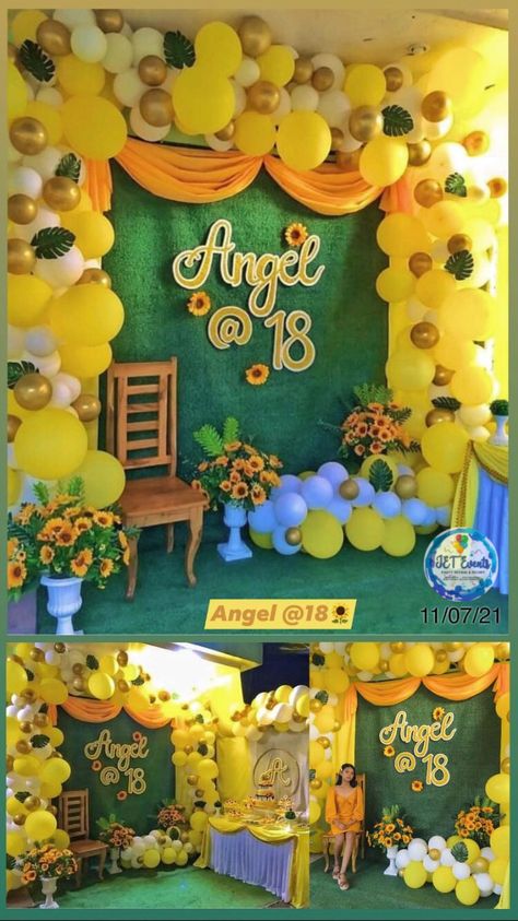 Debut Theme - Sunflower🌻 Sunflower Themed Birthday Party Ideas, Debut Theme Ideas 18th Simple, Debut Invitation Ideas, 18th Debut Theme, Sunflower Party Themes, Debut Theme Ideas, Debut Theme, Loft Beds For Small Rooms, Debut Invitation