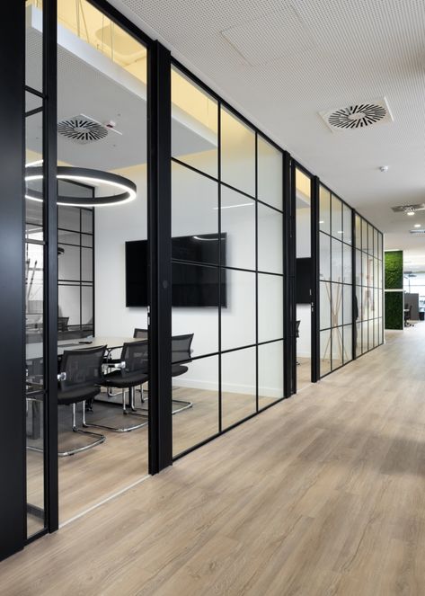 Conference Room Interior Design, Waiting Room Design Reception Areas, Glass Manifestation, Law Office Design, Open Concept Office, Glass Wall Office, Glass Partition Designs, Office Neutral, Waiting Room Design