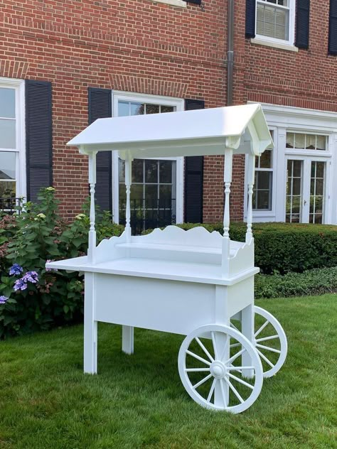 Desert Cart Ideas, Sweet Cart Ideas, Candy Cart Plans, Diy Candy Cart, Candy Cart Ideas, Treat Cart, Production Room, Wedding Candy Cart, Girls Tea Party Birthday