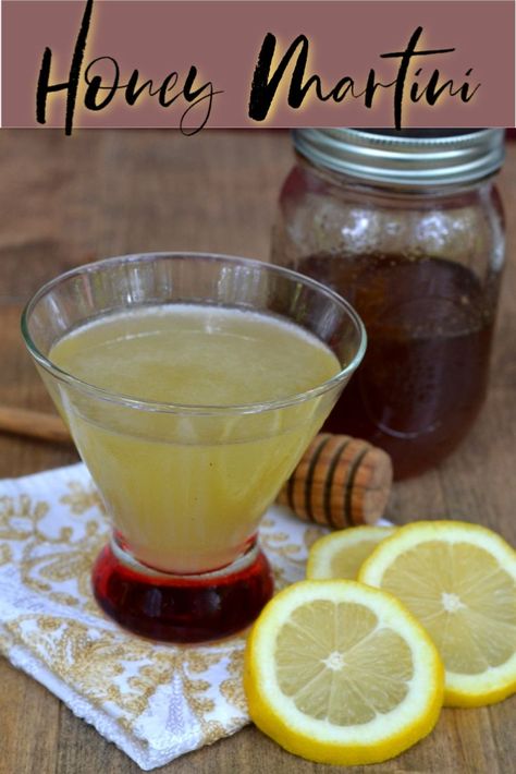 This honey martini is a sweet & simple cocktail. Sweetened by raw honey and balanced with fresh lemon juice – it’s the cocktail for all honey lovers! #honeymartini #honeycocktails #honeydrinks #honey #rawhoney #martini #vodka #cocktails #vodkamartini Honey Martini, Honey Cocktail, Simple Cocktail, Lemon Cocktail, Lemon Vodka, Cooking Mama, Vodka Martini, Honey Syrup, Easy Cocktails