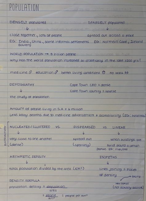 Geography Population Notes, Population Ecology Notes, Grade 10 English Notes, Grade 10 Science Notes, Geography Notes Ideas, Geography Notes Aesthetic, Grade 10 Notes, World Geography Notes, Geography Revision Notes