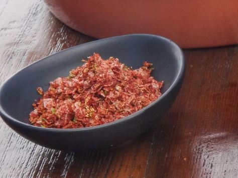 Get Lime-Chili Salt Recipe from Food Network Chili Lime Salt Recipe, Chili Salt Recipe, Herb Blends, Chili Salt, Chili Lime Seasoning, Flavored Salts, Lime Salt, No Salt Recipes, Vegetarian Chili