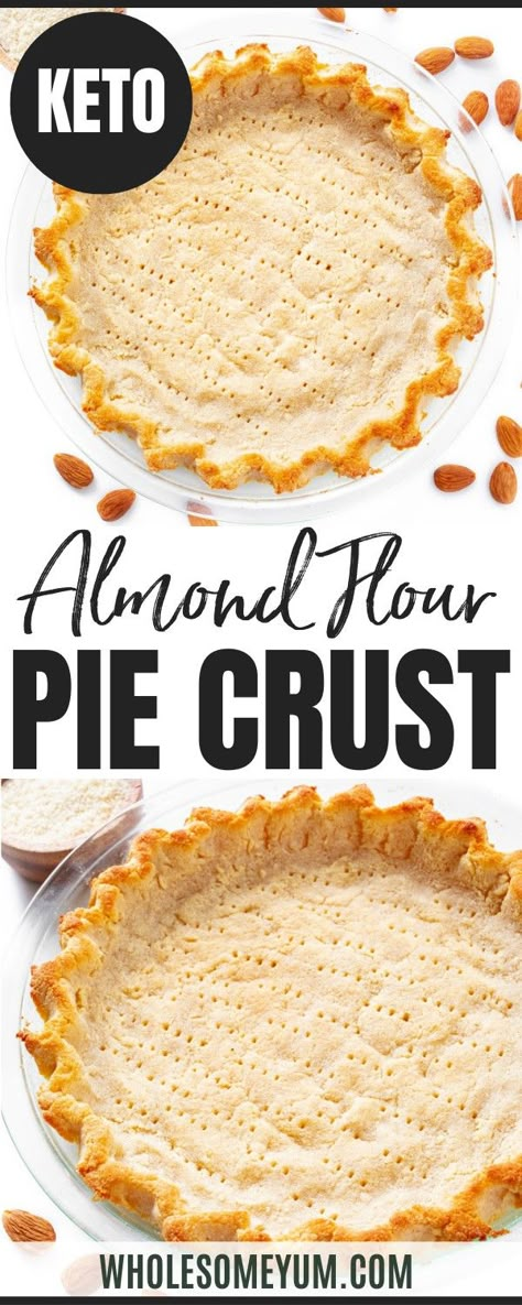 Keto Almond Flour Pie Crust Almond Flour Pastry Dough, Keto Pie Crust, Cookie Dough Cookies, Low Carb Pie, Paleo Beef Stew, Paleo Spaghetti, Low Carb Pie Crust, Almond Flour Pie Crust, Dolce Poche Calorie