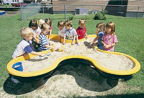 sand box Daycare Floor Plans, Sand Therapy, Playground Sand, Church Playground, Kids Sandbox, Children Playground, Playground Areas, Eco City, Play Ground