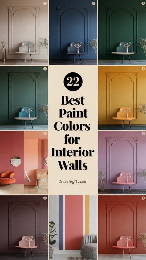 Give your walls a fresh, stylish update with these top paint colors. Whether you love soft pastels, rich earth tones, or classic neutrals, these shades will enhance your home's beauty. Interior Wall Paint Colors, Top Paint Colors, Rich Earth Tones, Paint Colors For House, Colors For House, Interior Wall Paint, Love Soft, House Interior Ideas, Best Paint Colors