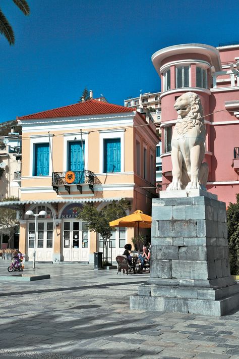 Samos Greece, Neoclassical House, Thasos, Greek House, Greek Isles, Neoclassical Architecture, Greece Islands, Samos, Southern Europe