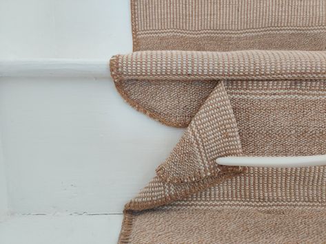 Use this Ikea doormat hack to make a stair runner for £20 | Real Homes Ikea Rug Stair Runner, Burlap Stair Runner, Sisal Stair Treads, Diy Staircase Runner, Stair Carpets Ideas, Ikea Stair Runner Hack, Stair Runner And Landing Carpet, Diy Stair Runner With Landing, Stair Runner Carpet With Landing