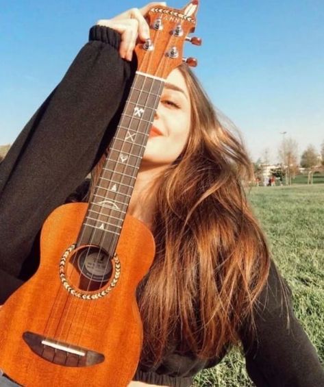 Guitarist Girl, Ukulele, Guitarist, Long Hair, Hair