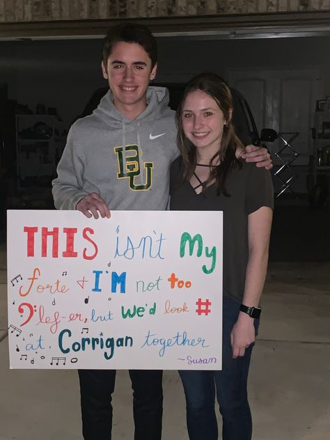 #girlaskguy #promproposal #choir Choir Promposal, Choir Hoco Proposals, Marching Band Hoco Proposals, Band Homecoming Proposal, Band Hoco Proposals, Homecoming Proposal Ideas Music, Band Promposal, Hoco Proposals Ideas Music, Music Promposal