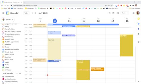 Google Calendar is my absolute favorite tool to help keep my family organized. I have several different calendars for all kinds of aspects of my life. Some of my favorite calendars include having a different calendar for every family member, a meal planning calendar, bills to pay, a workout schedule, my kid’s school calendars, and […] Family Calendar App, Meal Planning Calendar, Google Tasks, Planning Calendar, Bill Organization, Us Holidays, Family Calendar, School Calendar, Holiday Calendar