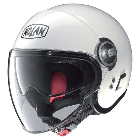 Nolan Helmets Street Motorcycle, Moto Vintage, Bmw Motorcycles, Motorcycle Helmet Accessories, Classic Metal, Helmet Accessories, Motorcycle Helmets, Glossy White, Classic White