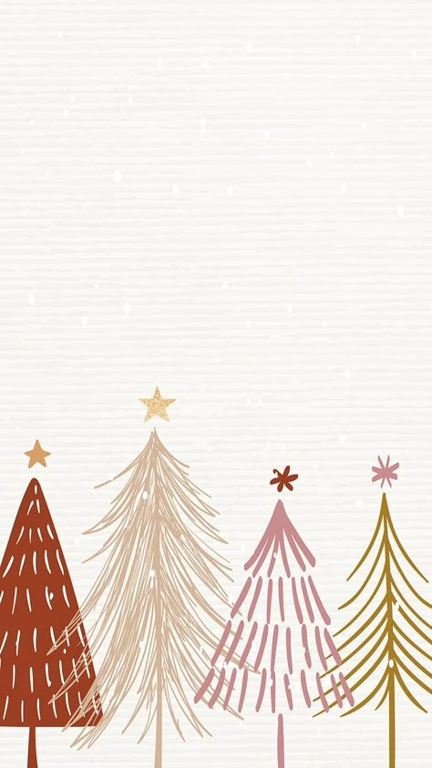 Cream Christmas mobile wallpaper, aesthetic winter doodle | free image by rawpixel.com / Busbus Wallpaper Aesthetic Winter, Mobile Wallpaper Aesthetic, Pink Christmas Iphone Wallpaper, Christmas Wallpaper Iphone, Christmas Mobile, Christmas Background Iphone, Christmas Tree Wallpaper, Christmas Backgrounds, Xmas Wallpaper