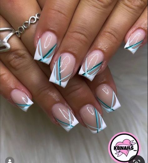 Turquoise Gel Nails, Turquoise Glitter Nails, Turquoise Nail Designs, Pedicure Designs Toenails, Turquoise Nails, Lilac Nails, Graduation Nails, Special Nails, Manicure Nail Designs