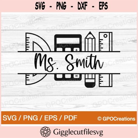 Keychain Ideas, Split Monogram, Teacher Svg, School Svg, Monogram Svg, Teacher Life, Cricut Svg, Cricut Projects, School Supplies