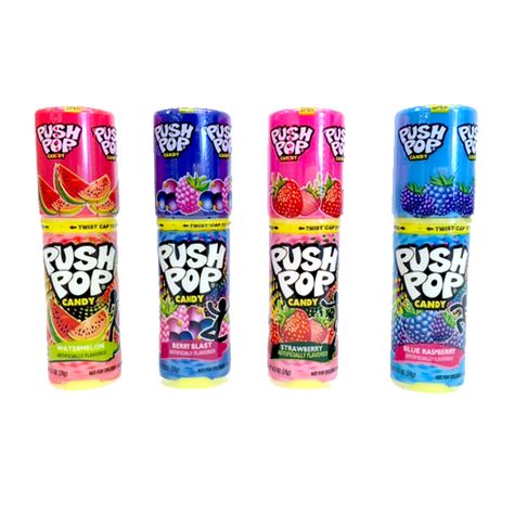 Push Pop Candy .5 oz. - 24 PC Case Halloween Party Dessert Table, Push Pop Candy, Birthday Party Goody Bags, Happy Nappers, Milka Chocolate, Disney Coffee Mugs, Penny Candy, Corporate Holiday Gifts, Avenger Birthday Party