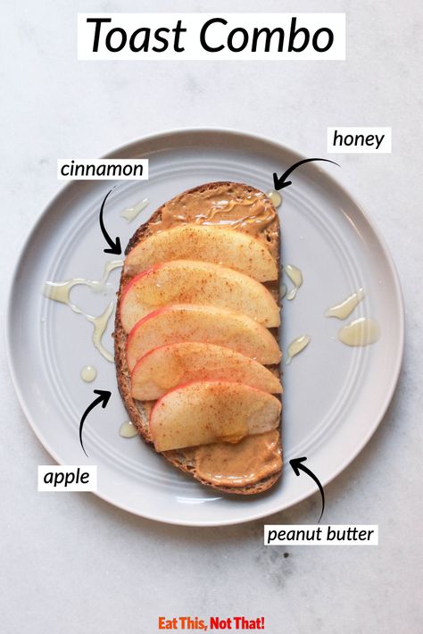 Peanut Butter Apple, Healthy High Protein Breakfast, Healthy Toast, Peanut Butter Toast, Apple Breakfast, Apple And Peanut Butter, Toast Toppings, Breakfast Toast, Healthy Lifestyle Food