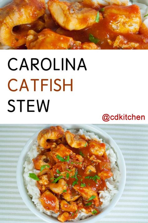 Southern Catfish Stew Recipe, Catfish Stew Recipe, Down Home Cooking, Catfish Stew, Sauce Over Rice, Pork Spices, Fish Stew Recipes, Catfish Recipes, Salt Pork