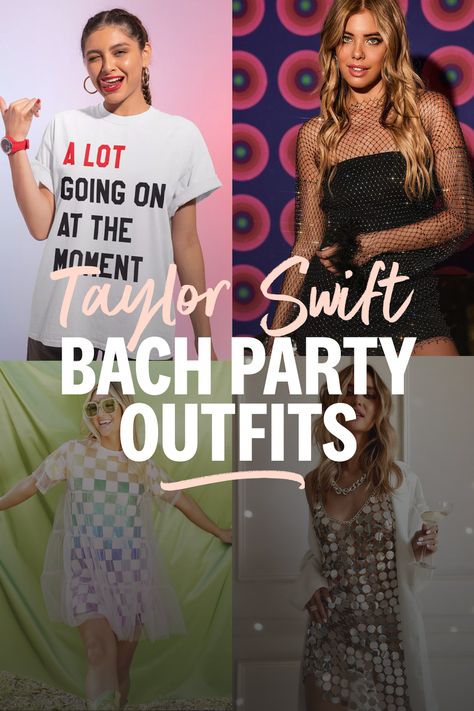 taylor swift bachelorette party outfit ideas Taylor Swift Bachelorette Outfits, Taylor Swift Brunch Outfit, Taylor Swift Reputation Bachelorette Party, Tswift Bachelorette Party, Matching Taylor Swift Concert Outfits, Taylor Swift Bachelorette Party Outfit, Taylor Swift Bachelorette Party Shirts, Taylor Swift Eras Bachelorette Party, Taylor Swift Hen Party