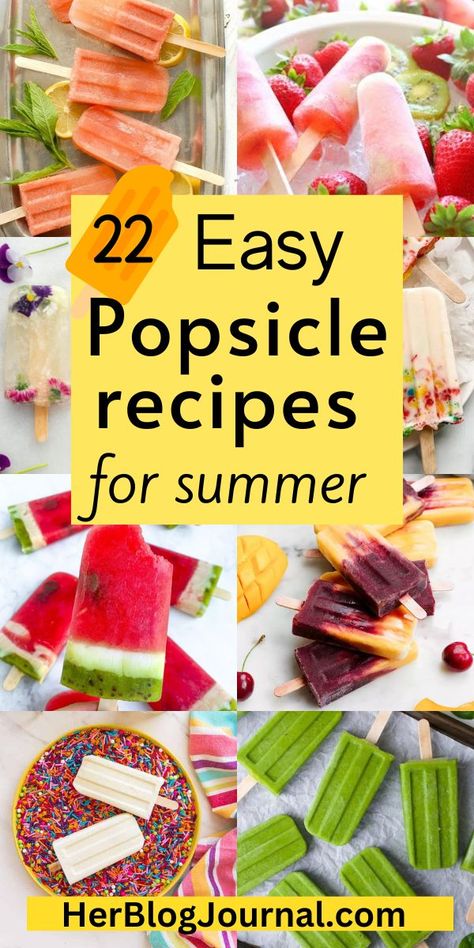 colorful summer popsicles with mixed fruits Recipes For Popsicles, Easy Popsicle Recipes For Kids, Easy Summer Recipes For Kids, Toddler Popsicle Recipes, Diy Fruit Popsicles, Watermelon Popsicle Recipes, Diy Popsicle Recipes, Frozen Popsicle Recipes, Egg Desserts