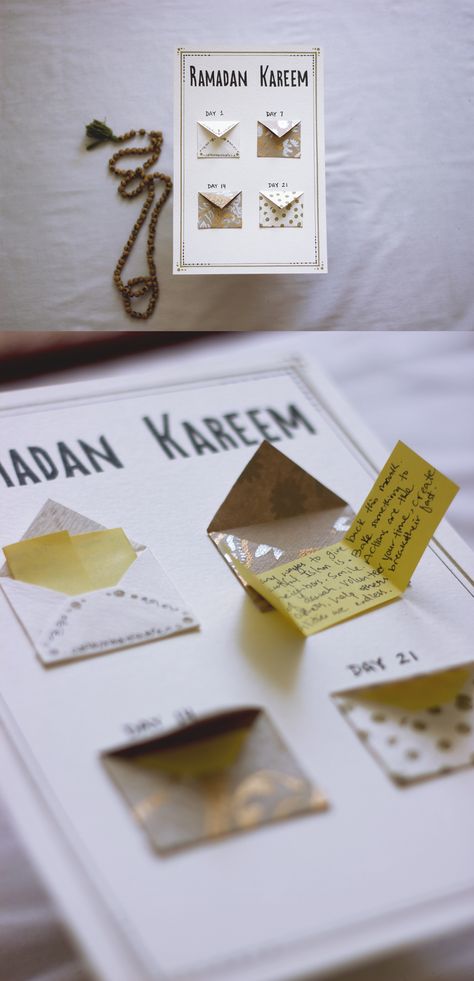 Ramadan Card Ideas, Ramadan Cards Diy, Ramadan Gifts Ideas, Ramadan Giveaways, Ramadan Motivation, Ramadan Creative, Create Paper Flowers, Planner Ramadan, Ramadan Ideas