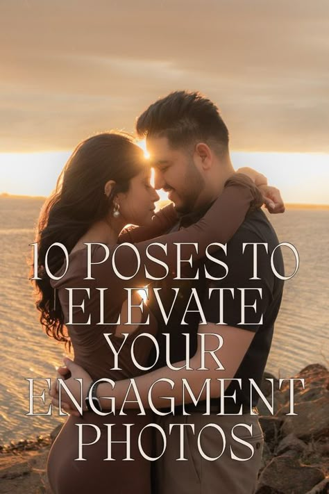 ten easy pose ideas to take your engagement session to the next level Engagement Photo Poses Unique, Simple Engagement Photos, Photography Greenhouse, Easy Pose Ideas, Engagement Photo Location Ideas, Engagement Photo Shoot Poses, Pic Pose Ideas, Engagement Photos Tips, Engagement Session Poses