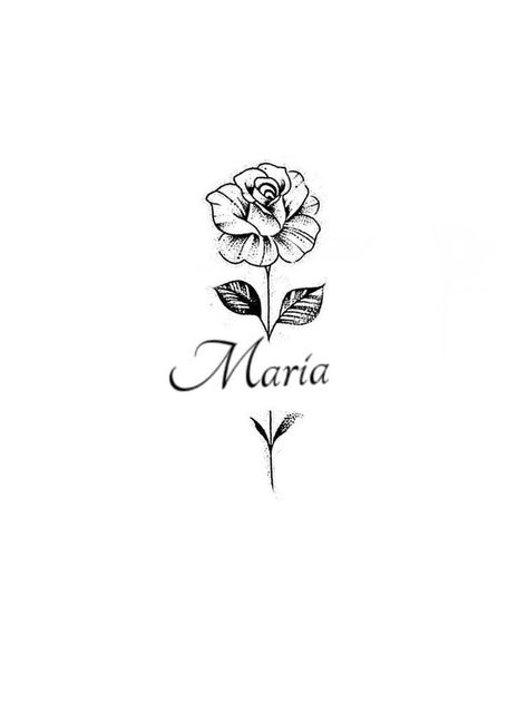 Rosa Name Tattoo, Maria Name Tattoo, Sophia Tattoo, Aurora Tattoo, Rose Heart Tattoo, Maria Tattoo, فن الرسم بالمسامير, Arm Tattoos Drawing, Baby Name Tattoos