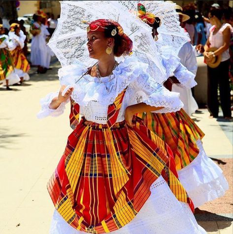 Jamaican Cultural Outfits, Creole Dress, Brazillian Fashion, Jamaican Dress, Caribbean Dress, Jamaican Clothing, Carnival Outfit Carribean, Madras Dress, Caribbean Outfits