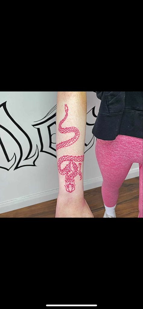 Red ink dragon tatto Ink Dragon, Red Ink, Dragon Tattoo, Tattoos, Red