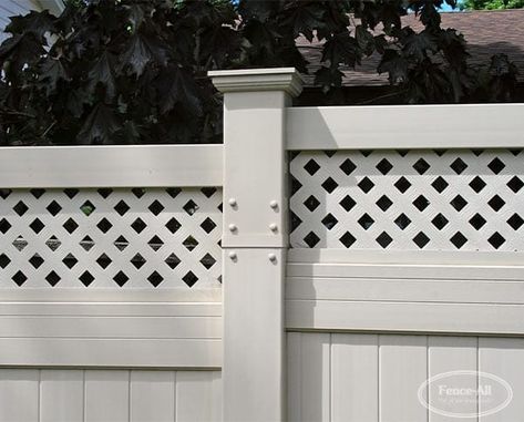 Privacy Topper For Fence, Vinyl Fence Toppers For Privacy, Vinyl Fence Extensions For Privacy, Add Privacy To Existing Fence, Fence Toppers For Privacy Diy, Vinyl Privacy Fence Ideas, Fence Height Extension, Fence Line Landscaping Ideas, Fence Line Landscaping