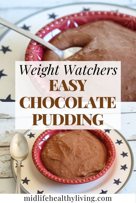 Ww Chocolate, Gluten Free Weight Watchers, Chocolate Banana Pudding, Easy Chocolate Pudding, Chocolate Pudding Recipe, Easy Pudding Recipes, Ww Meals, Weight Watchers Meal Plans, Chocolate Pudding Recipes