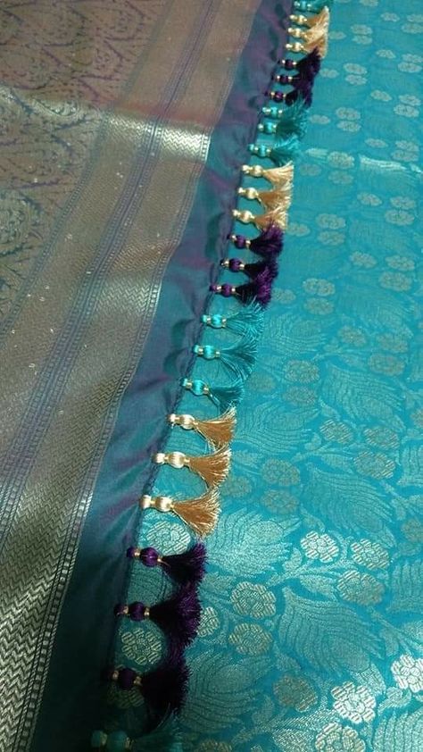 Kuchulu Designs, Sari Tassels, Tassels Designs, Peacock Embroidery Designs, Peacock Embroidery, Kuchu Designs, Saree Tassels Designs, Saree Kuchu Designs, Saree Tassels