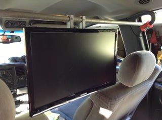 Put a 19in Tv and Game Console in Your Car : 16 Steps (with Pictures) - Instructables Car Tv Ideas, Tv In Car, Diy Tv Mounting, Tiny Camper Trailer, 15 Passenger Van, Rv Tv, Tv Set Up, Car Upgrades, Toyota Van