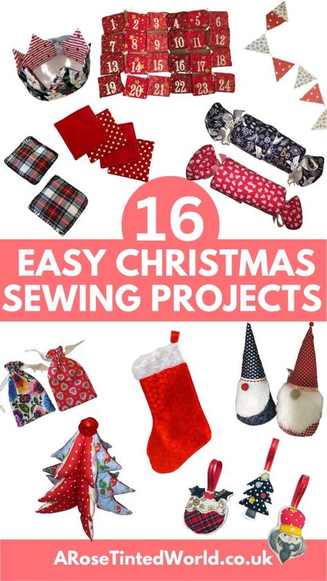 Sewn Christmas Presents, Xmas Sewing Ideas, Fabric Christmas Crafts, Sewing Projects For Christmas, Easy Christmas Sewing Projects, Sewing Christmas Projects, Christmas Sewing Gifts, Sew Christmas Gifts, Christmas Fabric Projects