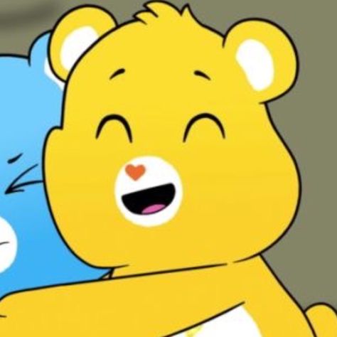 Care Bears Matching Pfp, Bears Matching Pfp, Bear Pfp, Grumpy Care Bear, Pfp Funny, Apple Core, Funshine Bear, Dog Kisses, Pfp Matching