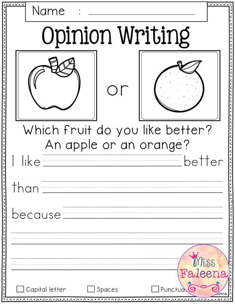 Creative Writing Worksheets Opinion Writing Kindergarten, First Grade Writing Prompts, 1st Grade Writing Prompts, 1st Grade Writing Worksheets, October Writing Prompts, Opinion Writing Activities, Creative Writing Worksheets, Free Writing Prompts, Kindergarten Writing Prompts