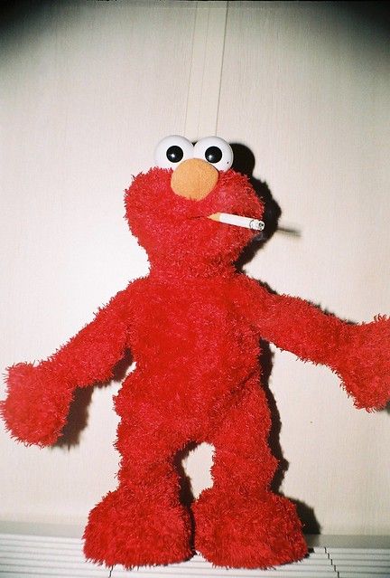 smoking elmo | ezekiel12.4 | Flickr See More, Wall, Red