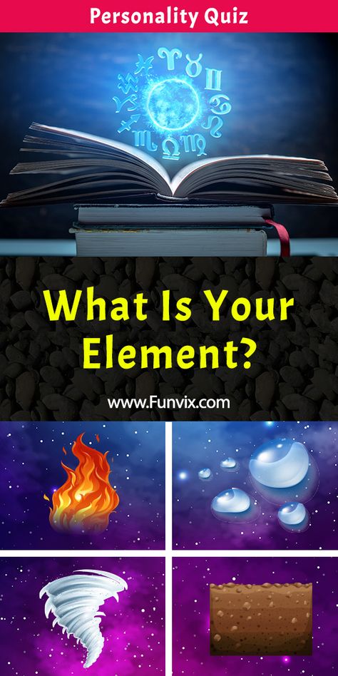 Do you know what is your element based on your personality? It's time to find out by taking this fun personality quiz.  #quiz #quizzes #elements #astrology #zodiac #funvix #personalityquiz Natal Chart Journal, Degrees In Astrology, Elements Astrology, Witch Quiz, What Is My Zodiac Sign, What Are You Quiz, Element Quiz, What Element Are You, Journal Astrology