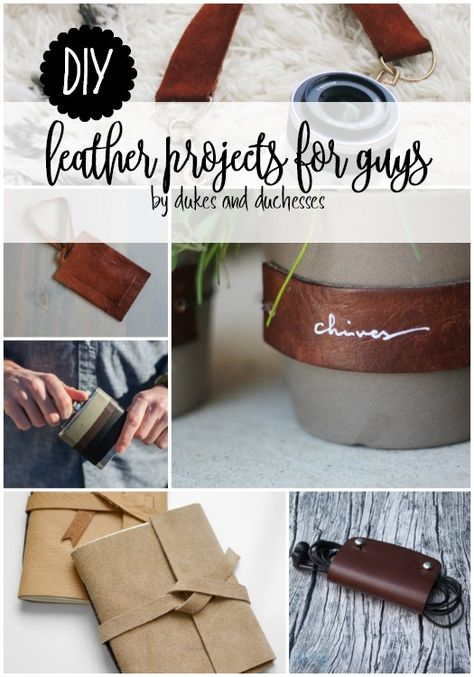 17 DIY leather projects for guys Diy Leather Gifts, Harness Style, Diy Projects For Men, Valentine Diy, Diy Easter Gifts, Diy Leather Projects, Man Crafts, Leather Craft Projects, Leather Ideas