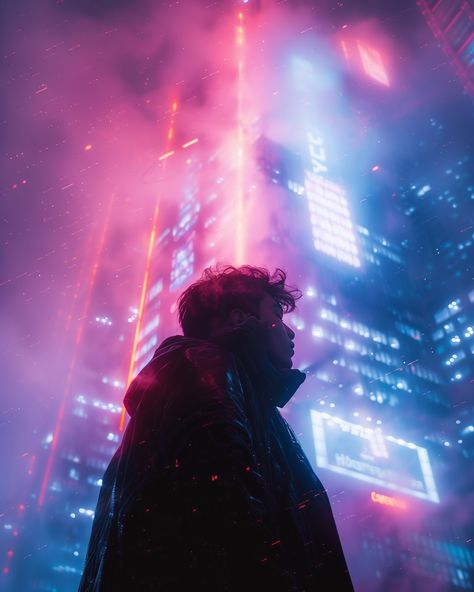 Neon nights ✨ #aijuneart2024 @monai_art #darkfootinjune @darkfoothorror Neon Photography Aesthetic, Neon Noir Aesthetic, Cyberpunk Moodboard, Neon Cyberpunk Aesthetic, Neon Gods, Neon Photoshoot, Neon Cyberpunk, Neon Photography, City Lights At Night