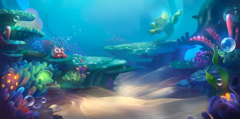 Underwater Cartoon Backgrounds, Ocean Illustration Underwater, Ocean Background Underwater, Nemo Wallpaper, Scene Cartoon, Under The Sea Background, Mermaid Background, Underwater Cartoon, Underwater Background