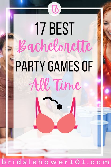 17 Best Bachelorette Party Games For Girls’ Night | Bridal Shower 101 Bachelorette Party Games About The Bride, Best Friends Bachelorette Party, Dares For Bachelorette Party, Bachelorette Lingerie Party Games, Bachelorette Game Night Ideas, Bachelorette Party Yard Games, Bachlerotte Party Ideas Games, Bachelorette Prizes For Games, Active Bachelorette Party Games