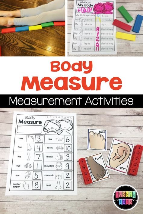 Body Measure | Measure your body using blocks and measure the different body parts on cards using linking cubes for this All About Me themed math activity for preschool! All About Me Activities For Preschoolers, Body Parts Theme, All About Me Preschool Theme, Me Preschool Theme, Body Preschool, Human Body Activities, Body Parts Preschool, Human Body Unit, All About Me Preschool