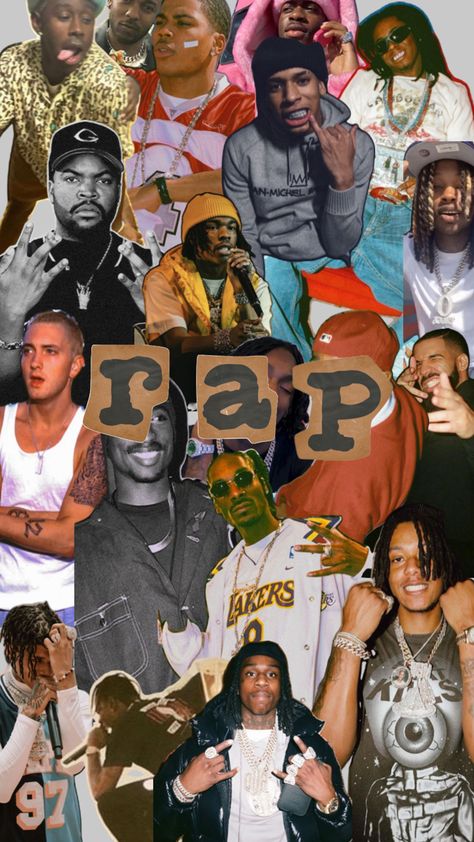 Lil Wayne, Rap, Collage, Black