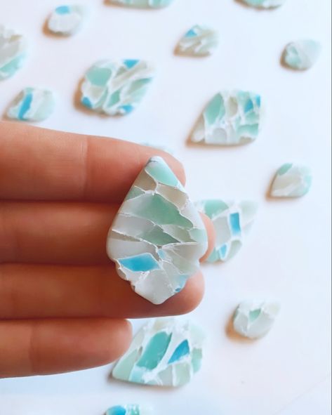 Sea Glass Polymer Clay, Beachy Polymer Clay Earrings, Beach Polymer Clay Earrings, Resin Clay, Diy Earrings Polymer Clay, Beach Earrings, Polymer Clay Jewelry Tutorials, Polymer Earrings, Polymer Jewelry